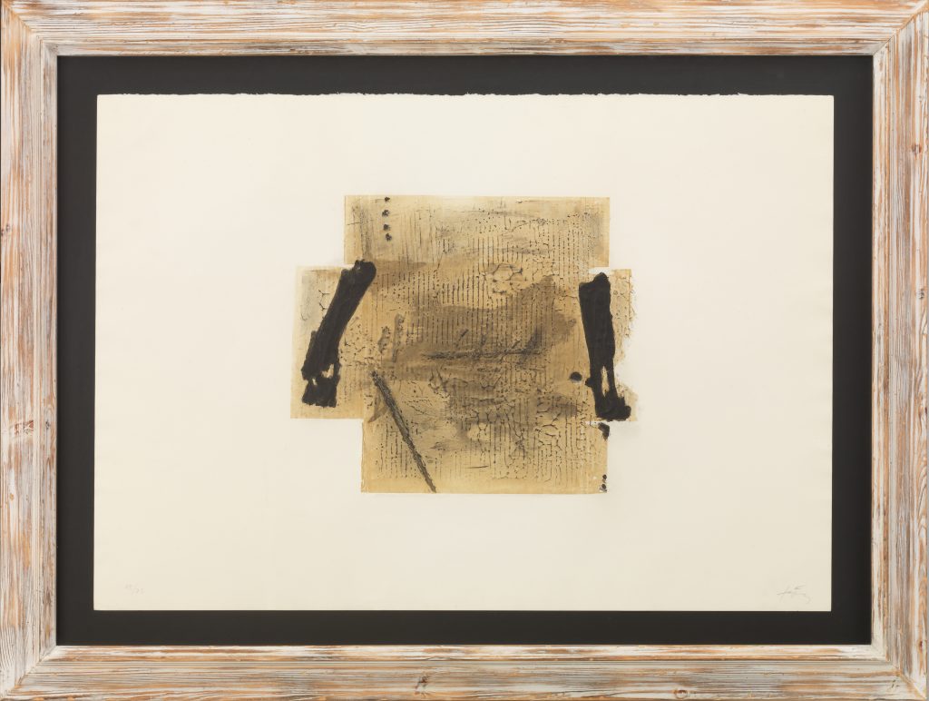 Tapies Antoni - Deux noirs et carton