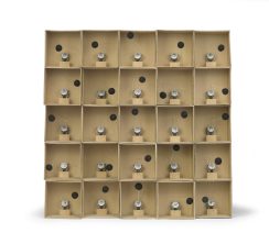 Zimoun - 25 prepared ds-motors, felt balls